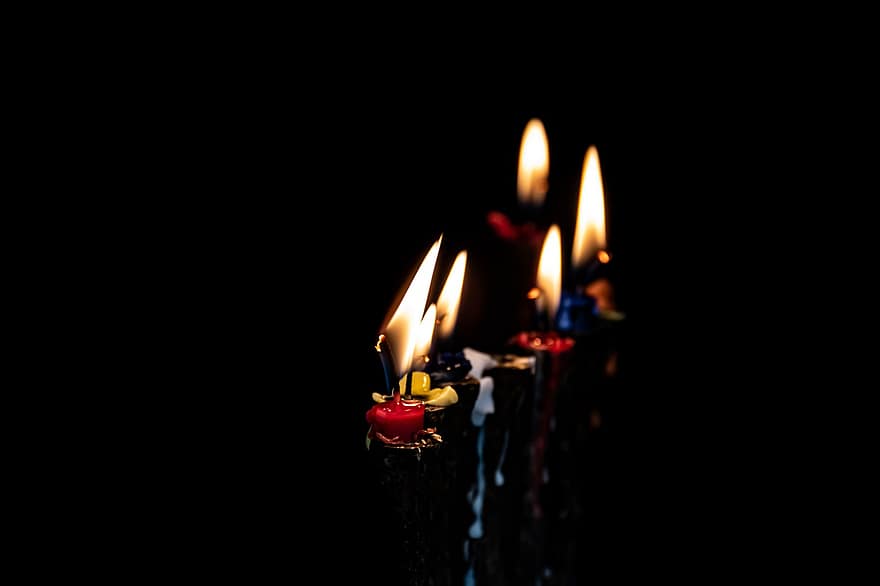 velas, chamas, queimar, velas de Chanucá, festival de hanukkah, vela, chama, religião, fogo, fenómeno natural, ardente
