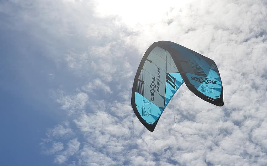 Parachute, Clouds, Sky, Parachuting, Skydiving, Recreation, Adventure
