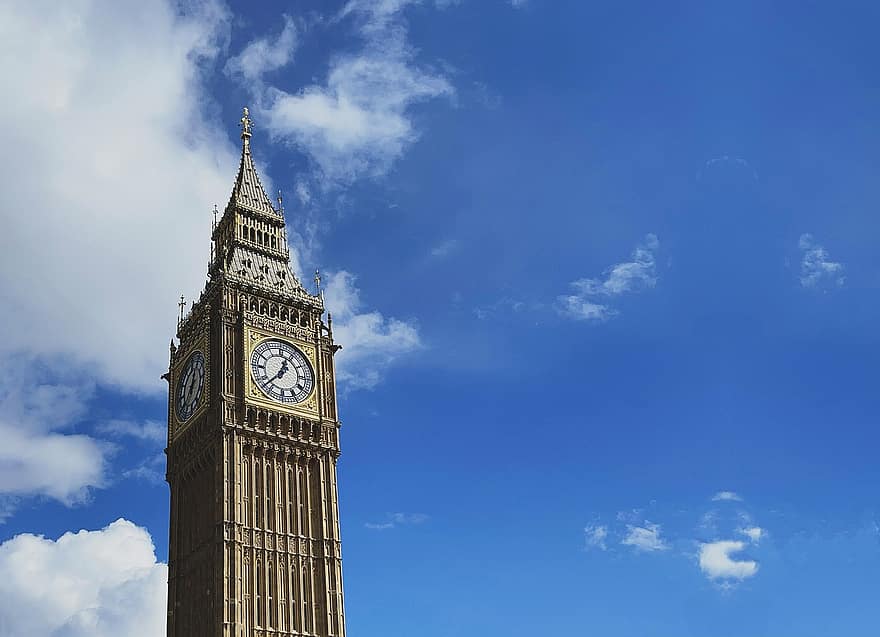 Big Ben, London, England, Landscape, City, Clock Tower, Landmark, Architecture, Cityscape