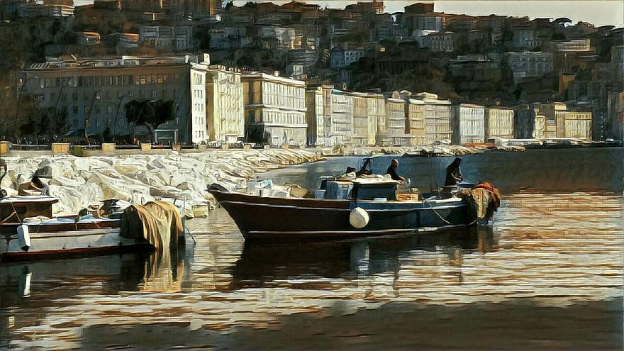Naples, bateau