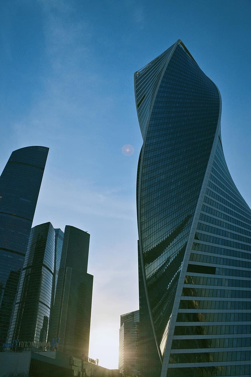 Maskva, dangoraižiai, miestas, pastatai