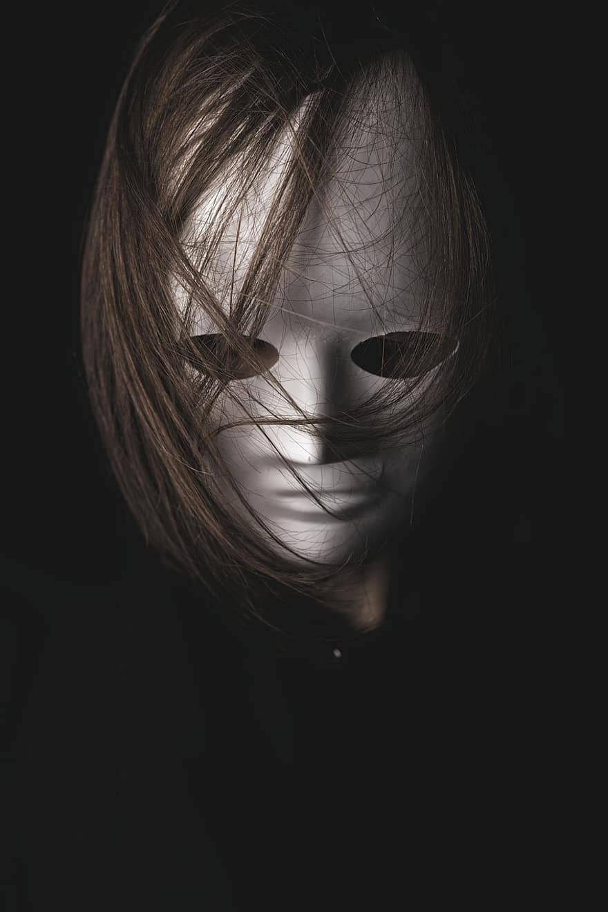 Mask, Costume, Woman, White Mask, Expression, Beauty, Artistic, Emotions, Design, Creativity, Theatre