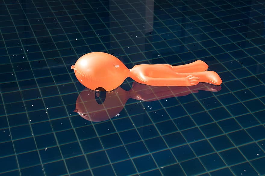 romvesen, ballong, svømmebasseng, leketøy, flytende, figur, vann, oppblåsbare, moro, blå, svømme~~POS=TRUNC
