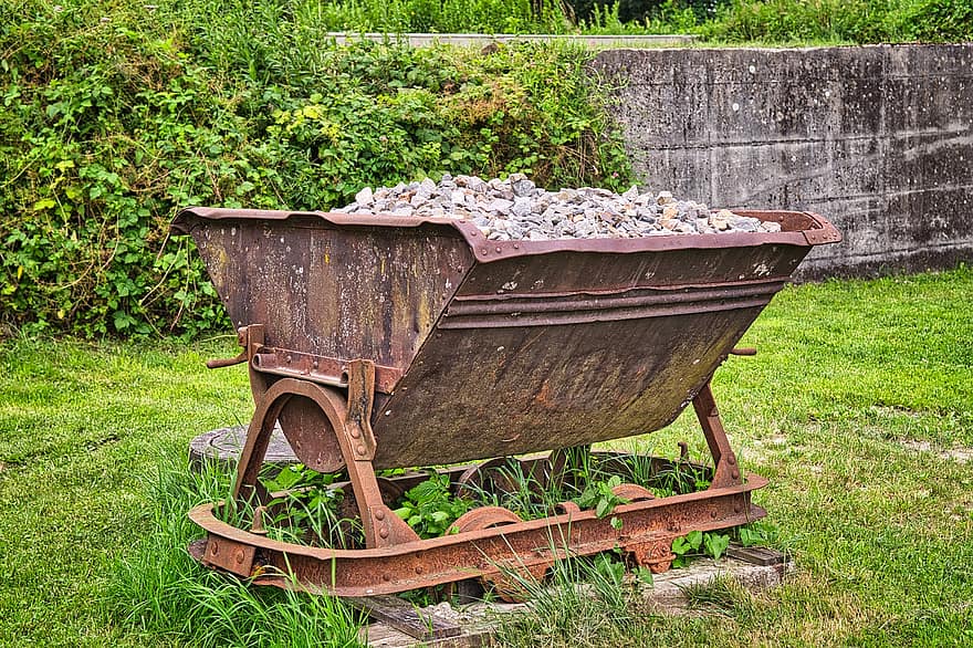 Wagon, Transport, Lore, Kipplore, Old, Rusted