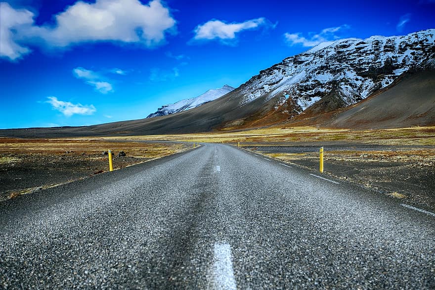 la carretera, montaña, paisaje, viaje, carretera de montaña, autopista, Camino azul
