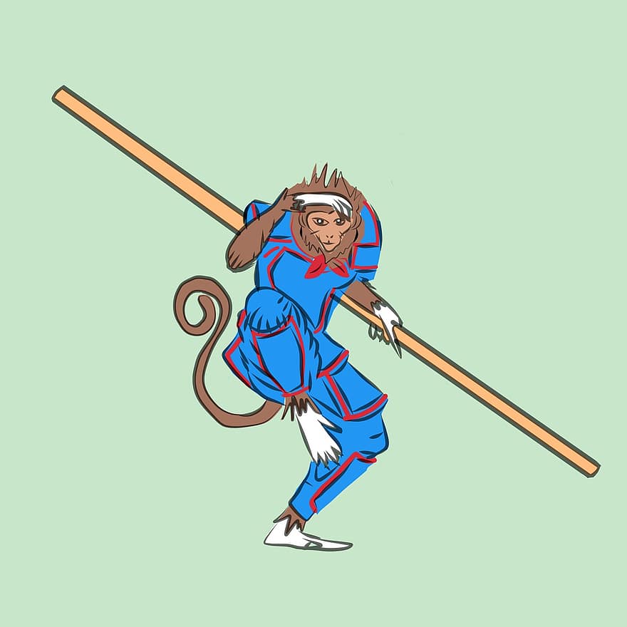 원숭이 왕, 서쪽으로 여행, 캐릭터, 애니메이션, 소설, 손오공