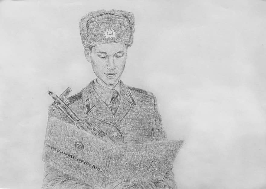 soldado, guarda de fronteira, Juramento militar, soldado soviético, URSS