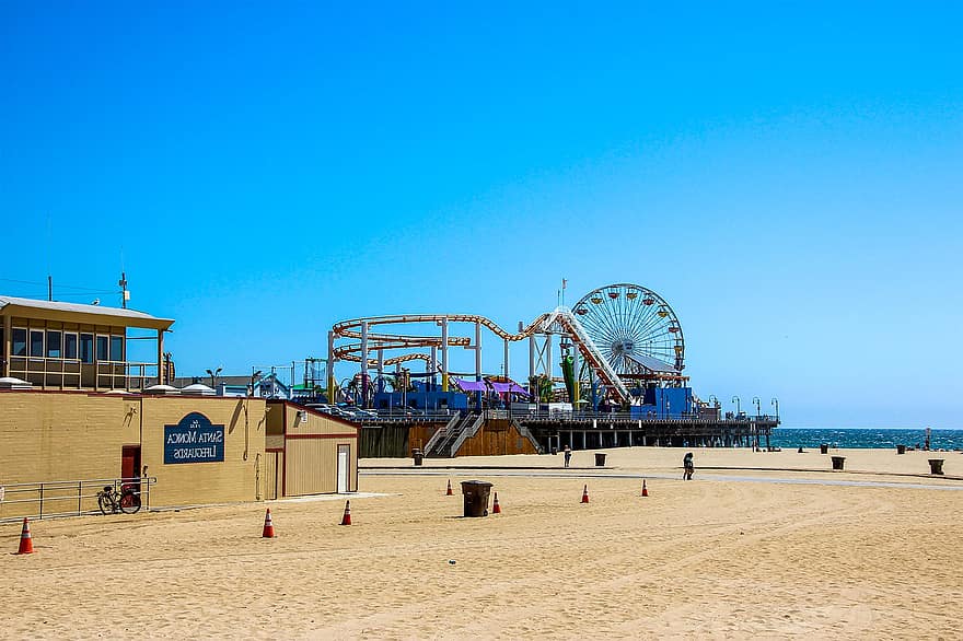 Santa Monica, plage de Venise, Californie, plage, les vacances, Etats-Unis, venise