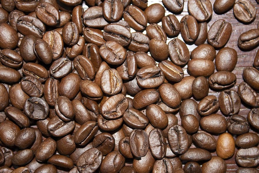 kaffe, bønner, Brun, ristede, ristede kaffebønner, kaffebønner, koffein, aroma