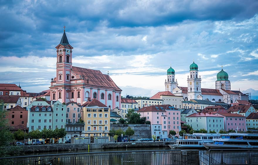 Chiesa, Passau, viaggio, Germania, Baviera, dom, centro storico, Danubio, città, costruzione, Bassa Baviera