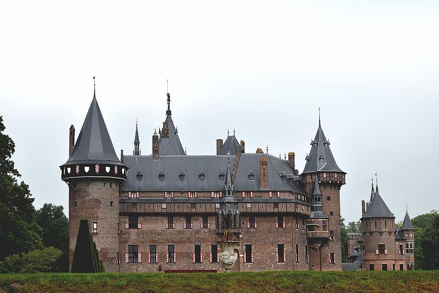 城、ユトレヒト、オランダ、建築、建物、古代の、歴史、古い、有名な場所、建物の外観、文化