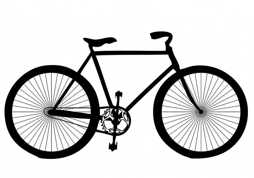 zwart, vorm, vervoer-, fiets, activiteit, sport, rijden, recreatie, vrije tijd, oefening, fietser