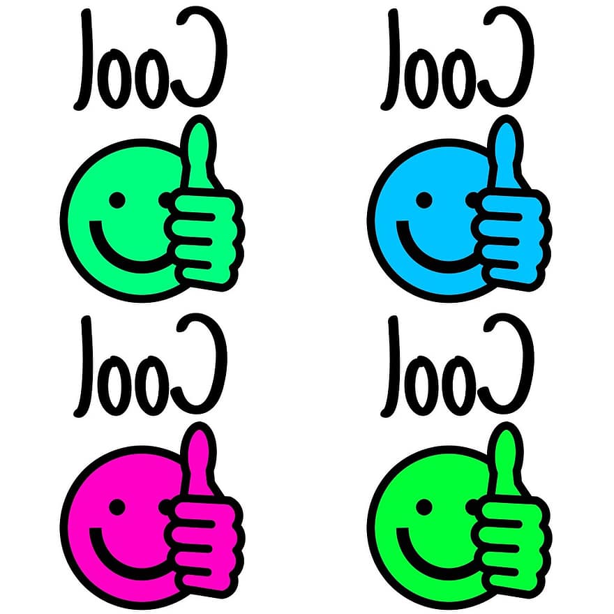 Cool, Excited, Emoji, Positive, Expression, Emoticon, Smile, Comics, Eyes, Yellow, Fun