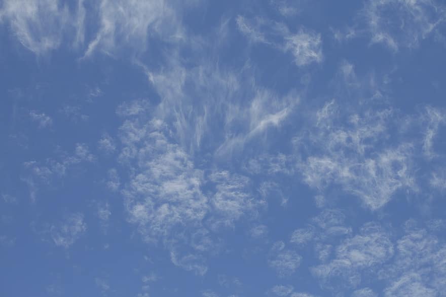 ciel, des nuages, bleu, d'azur, la nature, Météo, atmosphère, blanc