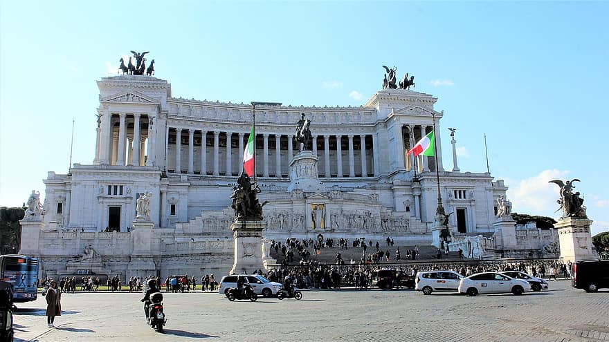 ヴェネツィア広場、建築、イタリア、ローマ、ヨーロッパ