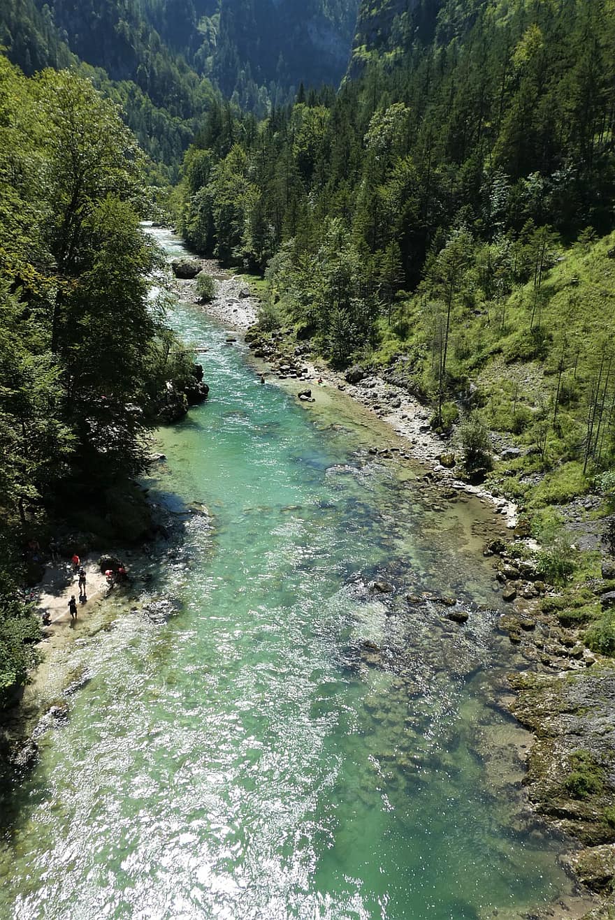 rivière, L'Autriche, les montagnes, paysage, vallée, paysage de montagne, Alpes, Salza, turquoise, Couleur, vert émeraude