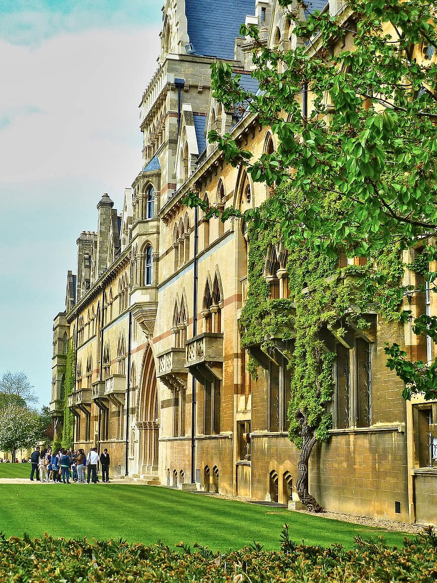 Оксфордски университет, колеж, фасада, богато украсен, дизайн, архитектура, исторически