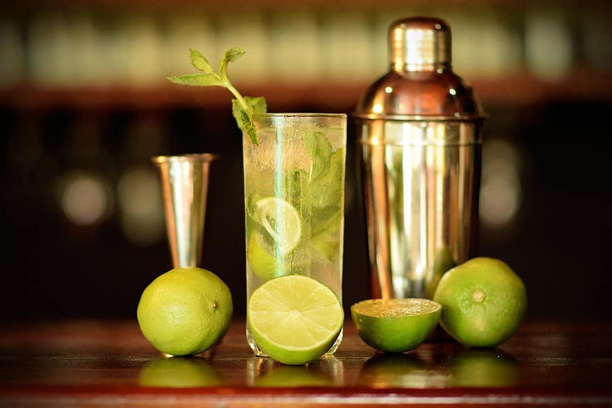 cocktail, mojito, alcohol