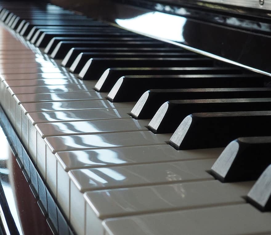 instrumento, piano, música, teclado