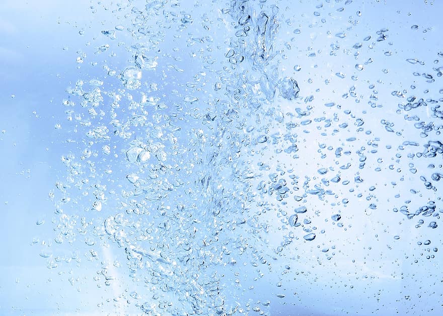 vand, net, gennemsigtig, blå, bobler, luft, struktur, skabelon, ren