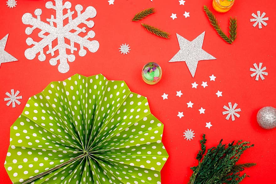 Pozadí, Vánoce, ornament, dekorace, hvězda, jedle větev, listy, sněhová vločka, vánoční koule, výzdoba, design
