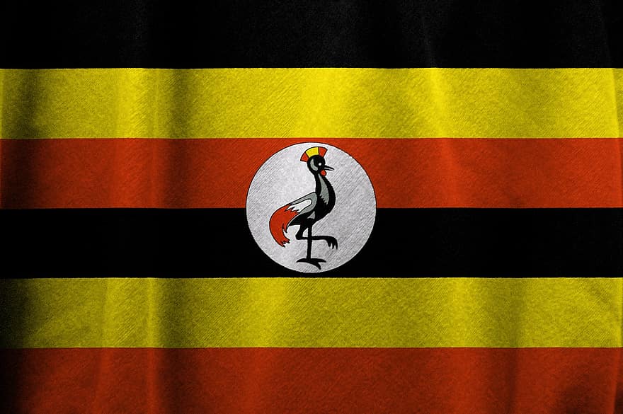 uganda, karogs, Āfrika, simbols, valstī, tauta, patriotisms, valsts, patriotisks, baneris