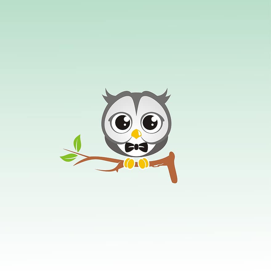 Owl, Bird, Cute, Funny, Happy, Mascot
