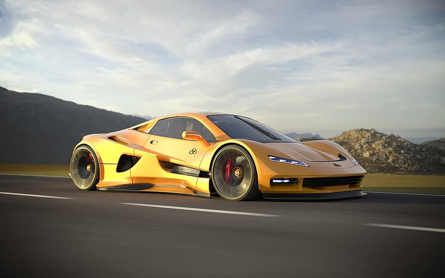 bil, snabb bil, sportbil, fordon, lyxbil, racerbil, superbil, hypercar, Futuristisk bil, Futuristisk bildesign