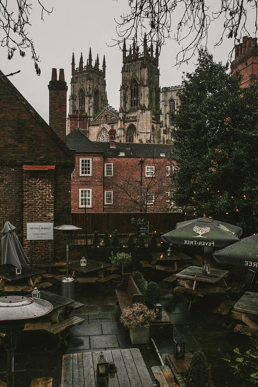 Rooftop, Cafe, York Minster, Buildings, City, Church, Parish, Cathedral, Landmark, Historic, Historical