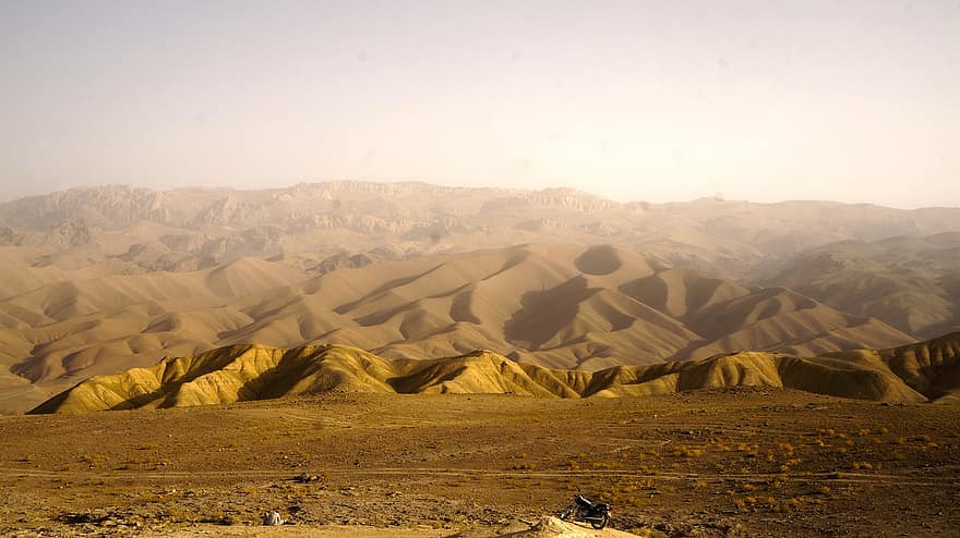사막, 모래 언덕, 모래, 아프가니스탄, 자연, 산들, 경치, 바미얀, 산, 여름, 마른