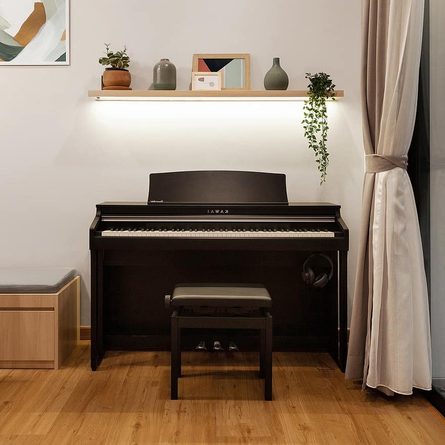 instrument, pian, decor, design interior, Acasă, cameră