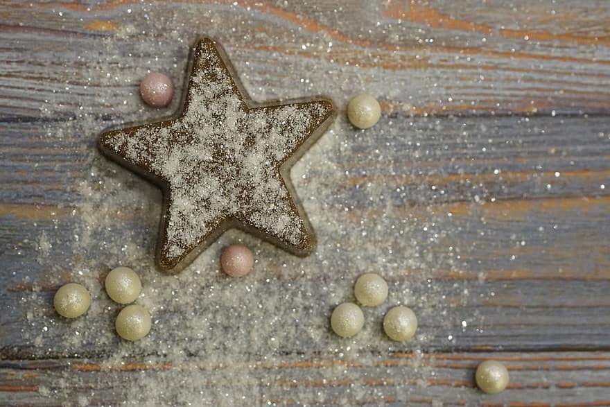 czekolada, gwiazda, cukierek, słodycze, Boże Narodzenie, ciastko, jedzenie, deser, dekoracja, drewno, uroczystość
