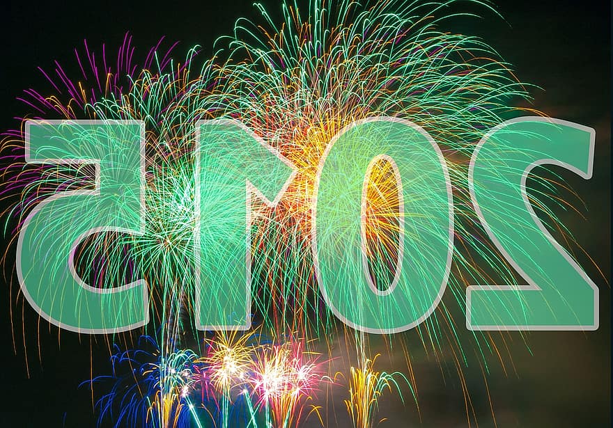 vigília de 2015, nou any 2015, cap d'any, canvi d’any, estats financers anuals, sylvester, focs artificials, mitjanit, Festival, benvinguda, targeta de felicitació