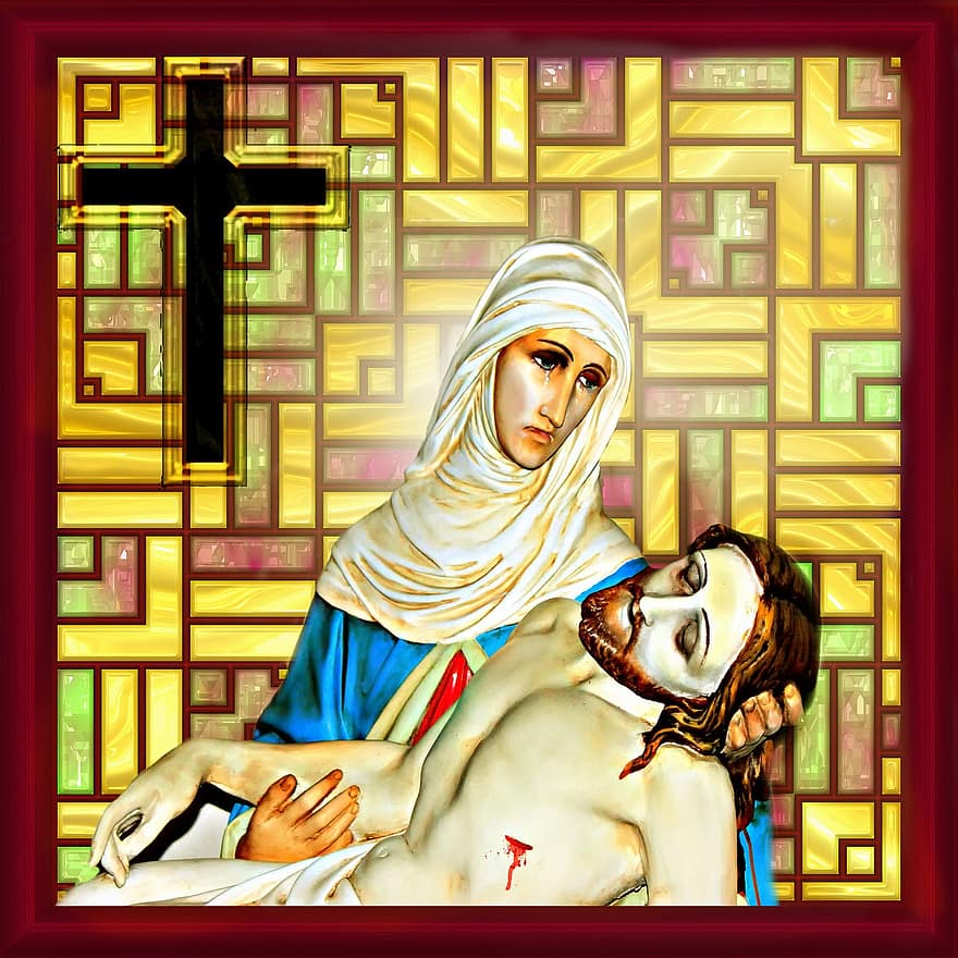 finestra, Gesù, maria, Gesù nei poveri di Maria, Morte, lutto, madre addolorata, piangere, lacrime, fede, Cristo