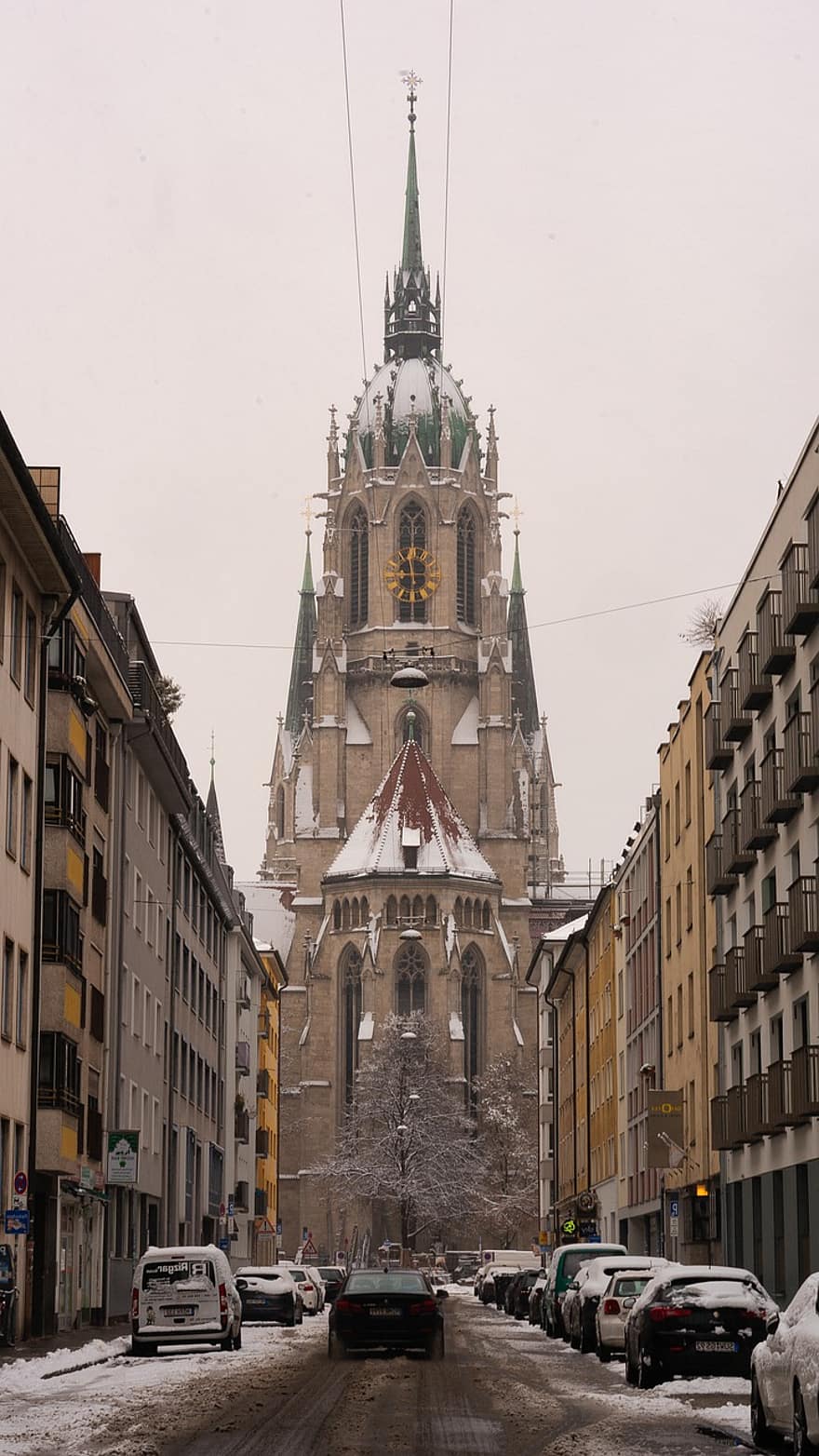 Igreja, estrada, rua, construção, arquitetura, cidade, frio, Praga, Alemanha, Florença, catedral