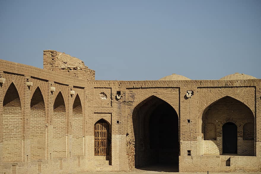 historisk, värdshus, monument, turist attraktion, iran, resa, turism, iransk arkitektur, arkitektonisk, arkitektur, känt ställe
