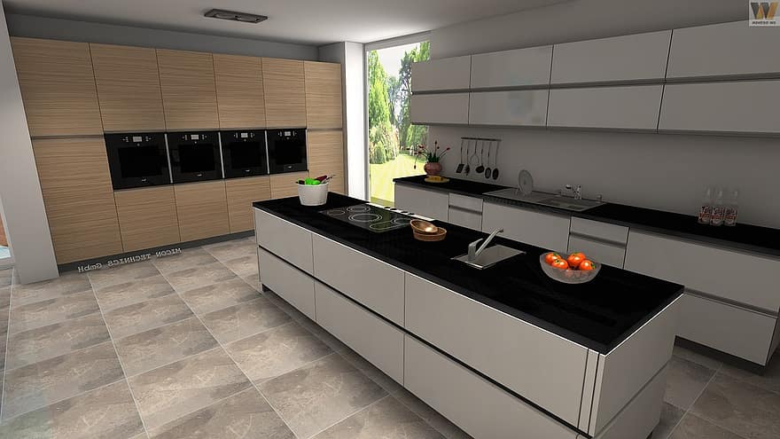 Kitchen, Design, Interior, Home, Modern, Architecture, Cook, Luxury, Decor, Residential, Table