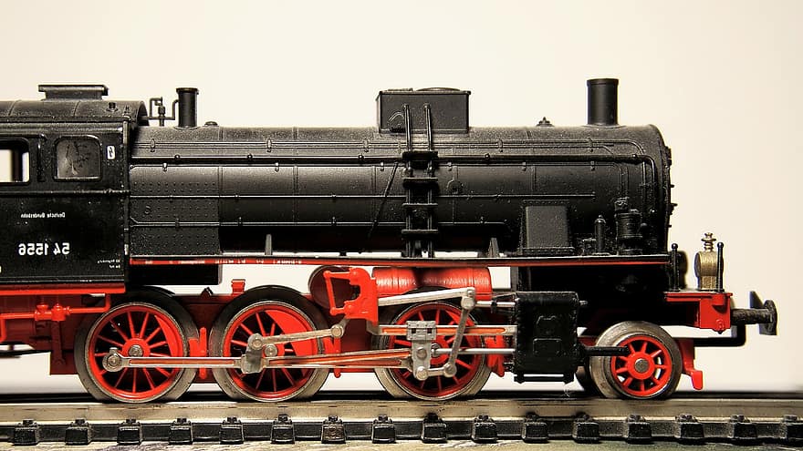 modell järnväg, ång lok, tåg, lokomotiv, järnväg, modell, Spår H0, miniatyr-, leksak, makro, transport