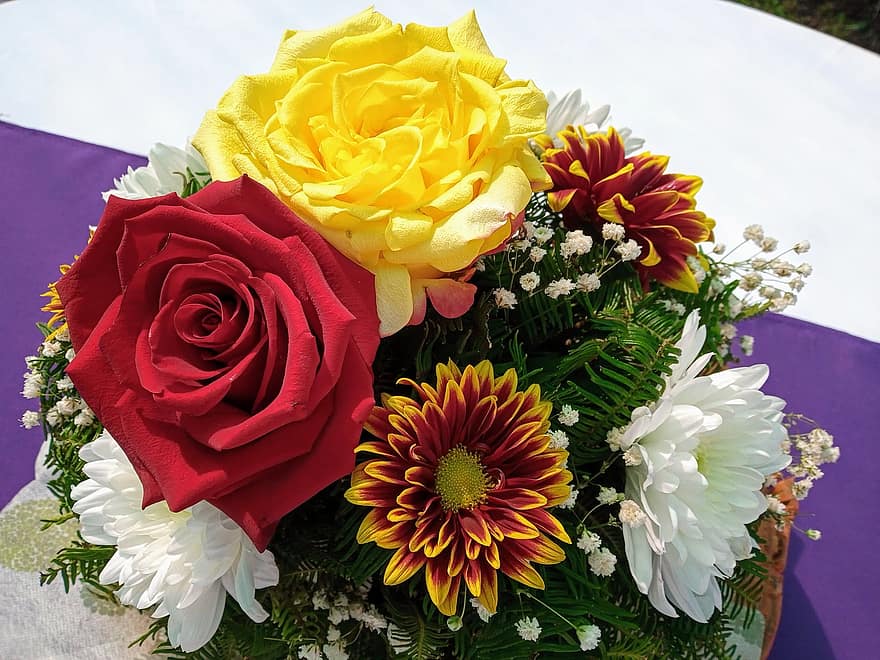 букет, квіти, квіткова композиція, гарний, весільний букет, цвітіння, Рослина, букет квітів