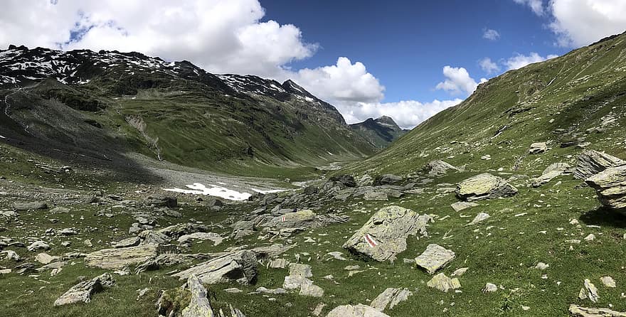 Natura, podróżować, badanie, na dworze, Val Curciusa, trasa alpejska, Alpy, wędrówki, góry, ścieżki, szlaki