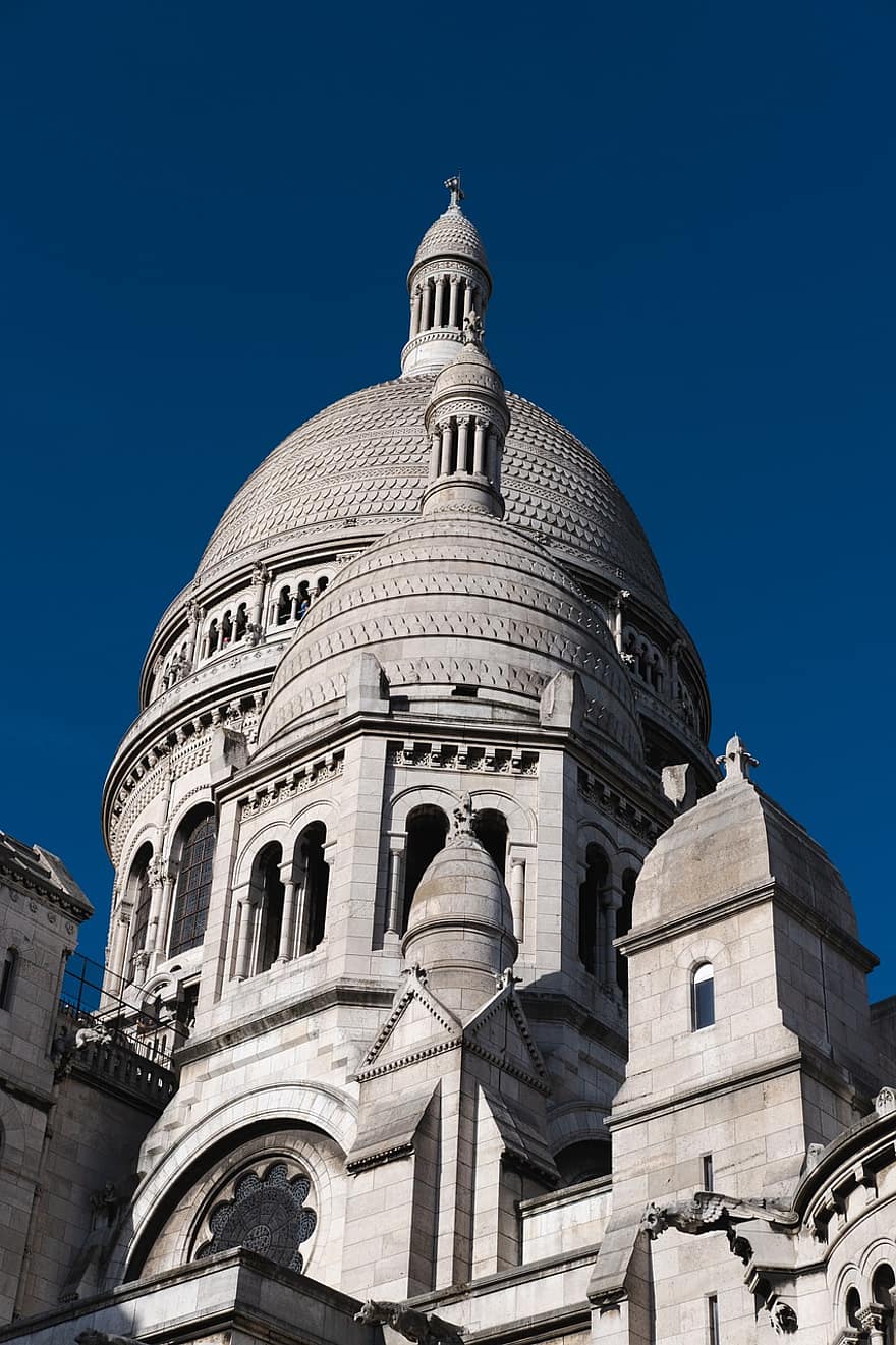 Párizs, Sacre-Coeur, székesegyház, sacré-cœur bazilika, templom, emlékmű, idegenforgalom, építészet, ősi római építészet, híres hely, kereszténység