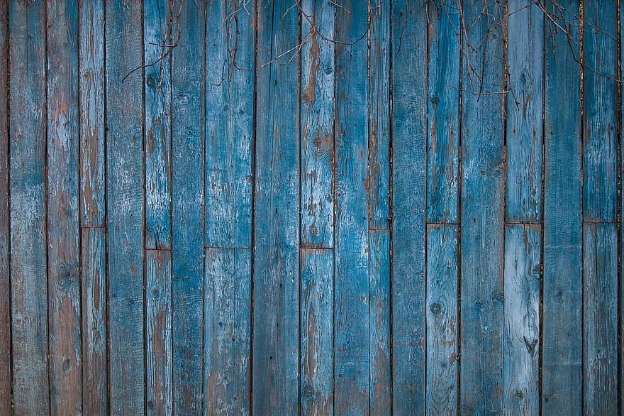 سياج أزرق ، السياج الخشب ، سياج قديم ، سياج خشبي ، الملمس ، خلفية