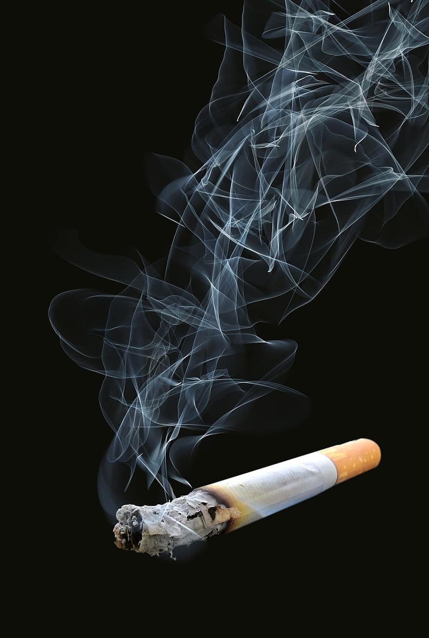 cigarett, rökning, rök, aska, missbruk