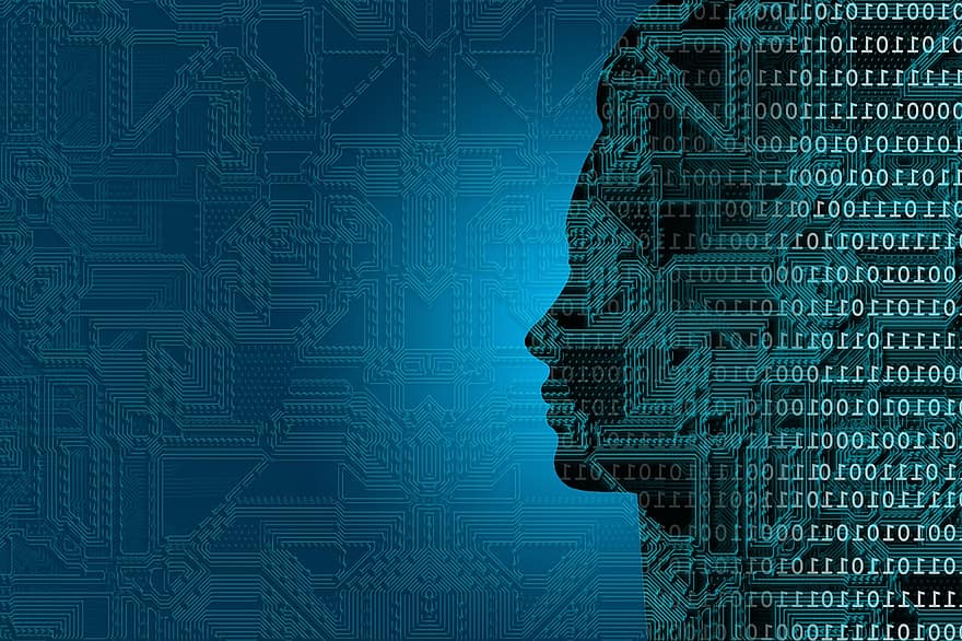 artificiell intelligens, binär, koda, omvandling, digitalisering, webb, hjärna, nätverk, dator, digital, datavetenskap