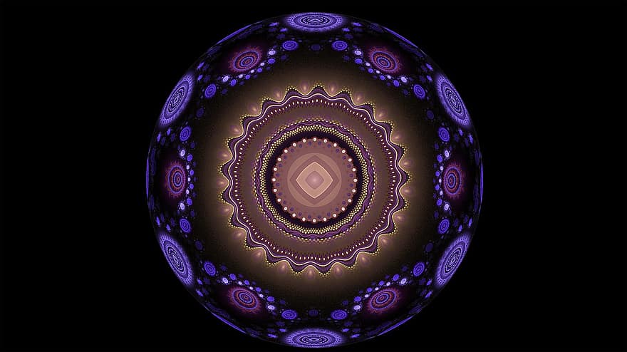 fractal, neon-, blauw, energie, fantasie, meetkundig, patroon, cirkel, fractal kunst, Zwarte fantasie, Zwarte energie