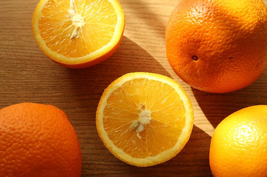 sinaasappels, fruit, voedsel, vers, gesneden, gezond, rijp, biologisch, zoet, citrus-, produceren