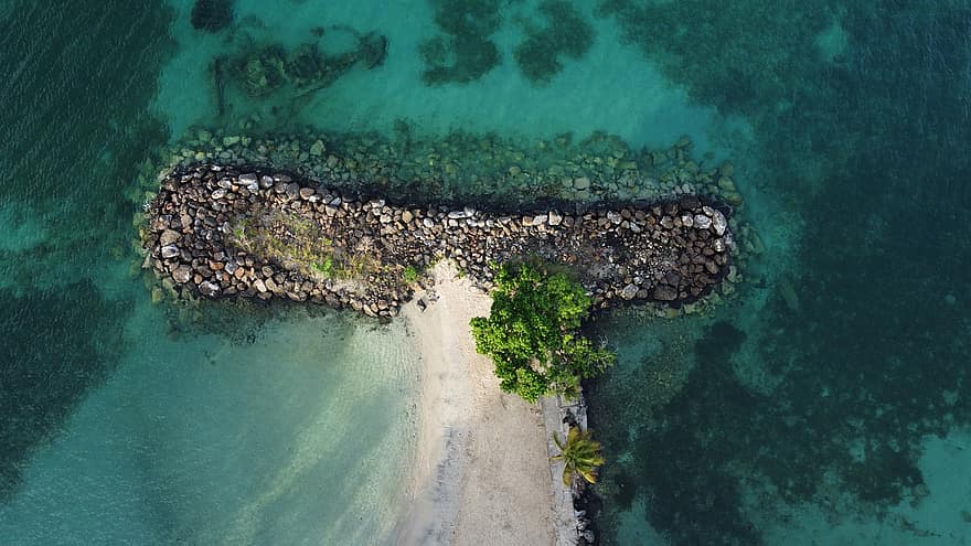 Martinique, Strand, Meer, Luftaufnahme