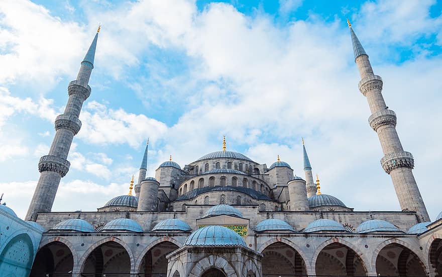 modrá mešita, Istanbul, architektura, mešita, krocan, náboženství, sultanahmet, mezník, budova, osmanská architektura, Asie