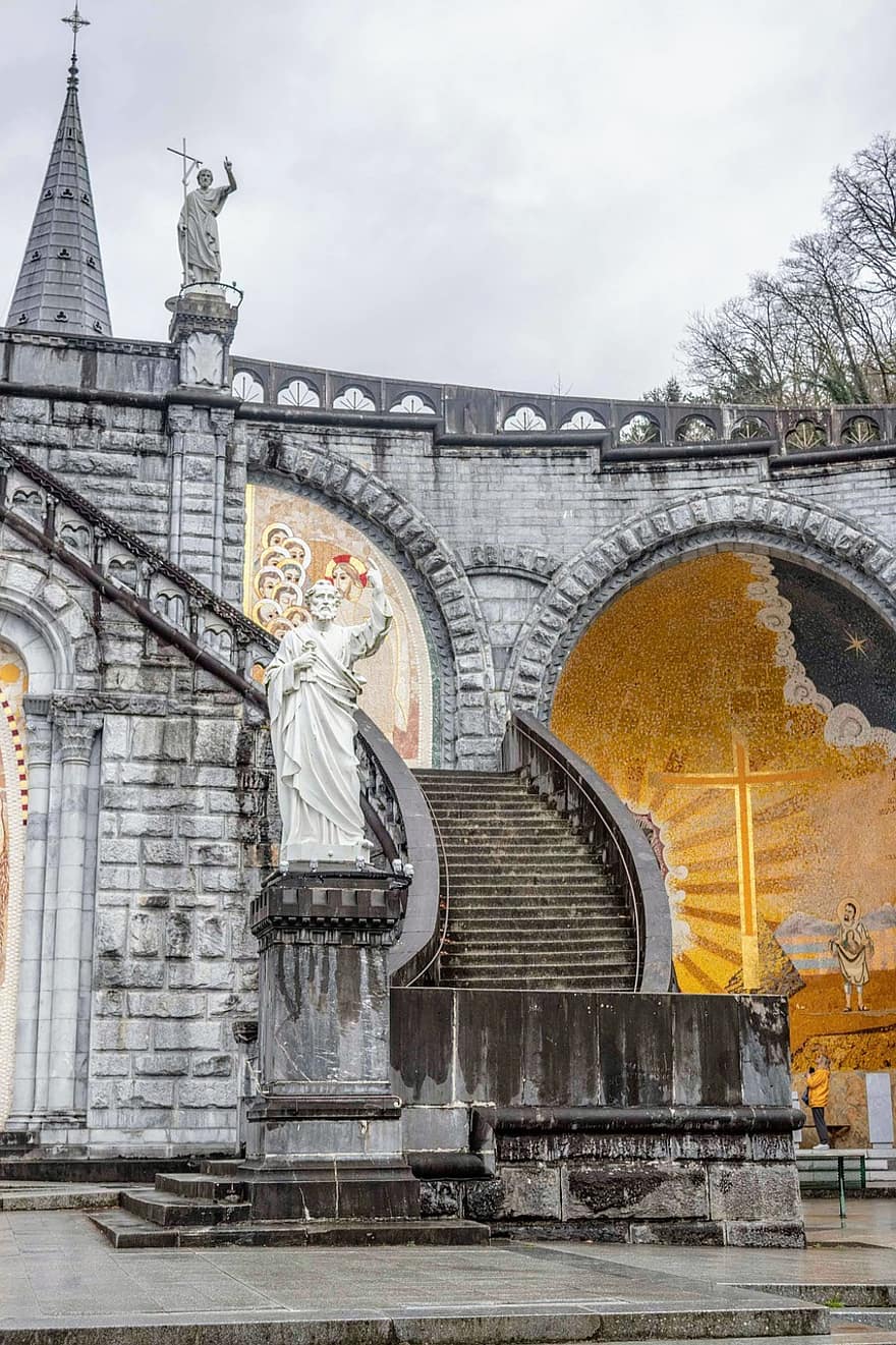 pilsēta, ceļot, eiropa, tūrismu, Lourdes, Francija, arhitektūra, kristietība, slavenā vieta, reliģiju, kultūras