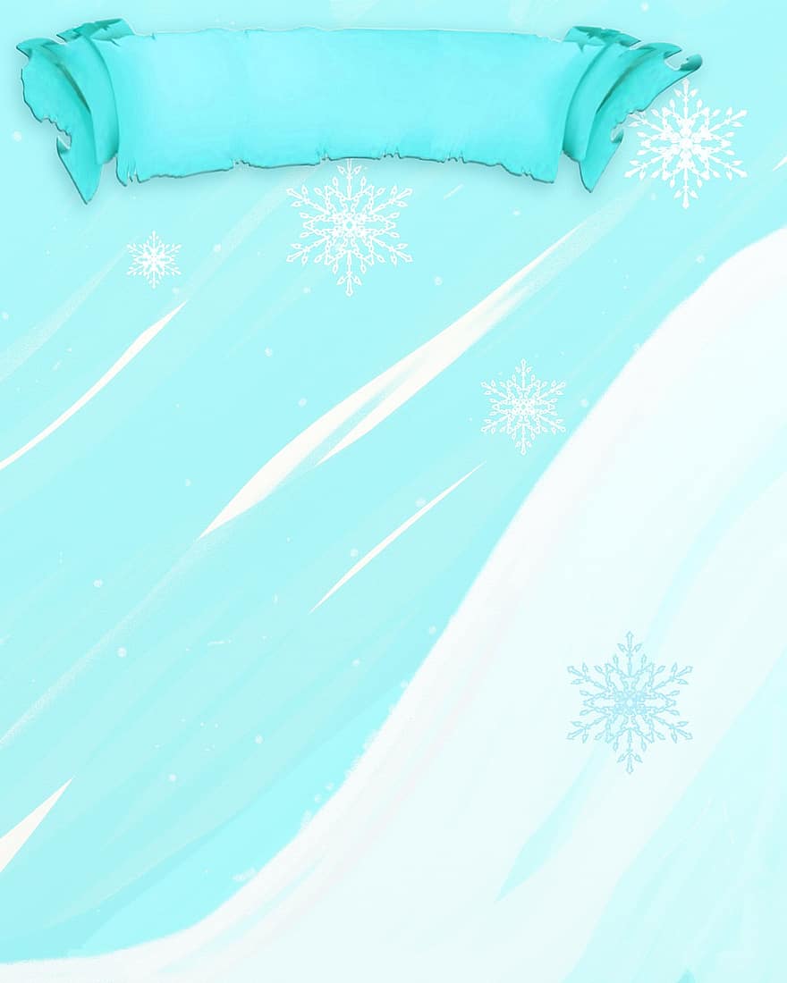 Winter, Winter Sports, Background, Banner, Blue, Light Blue, Snowflakes
